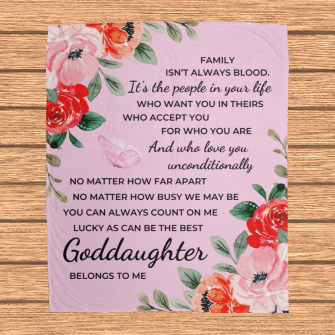 Goddaughter | Family Isn't Blood (Cozy Plush Blanket)
