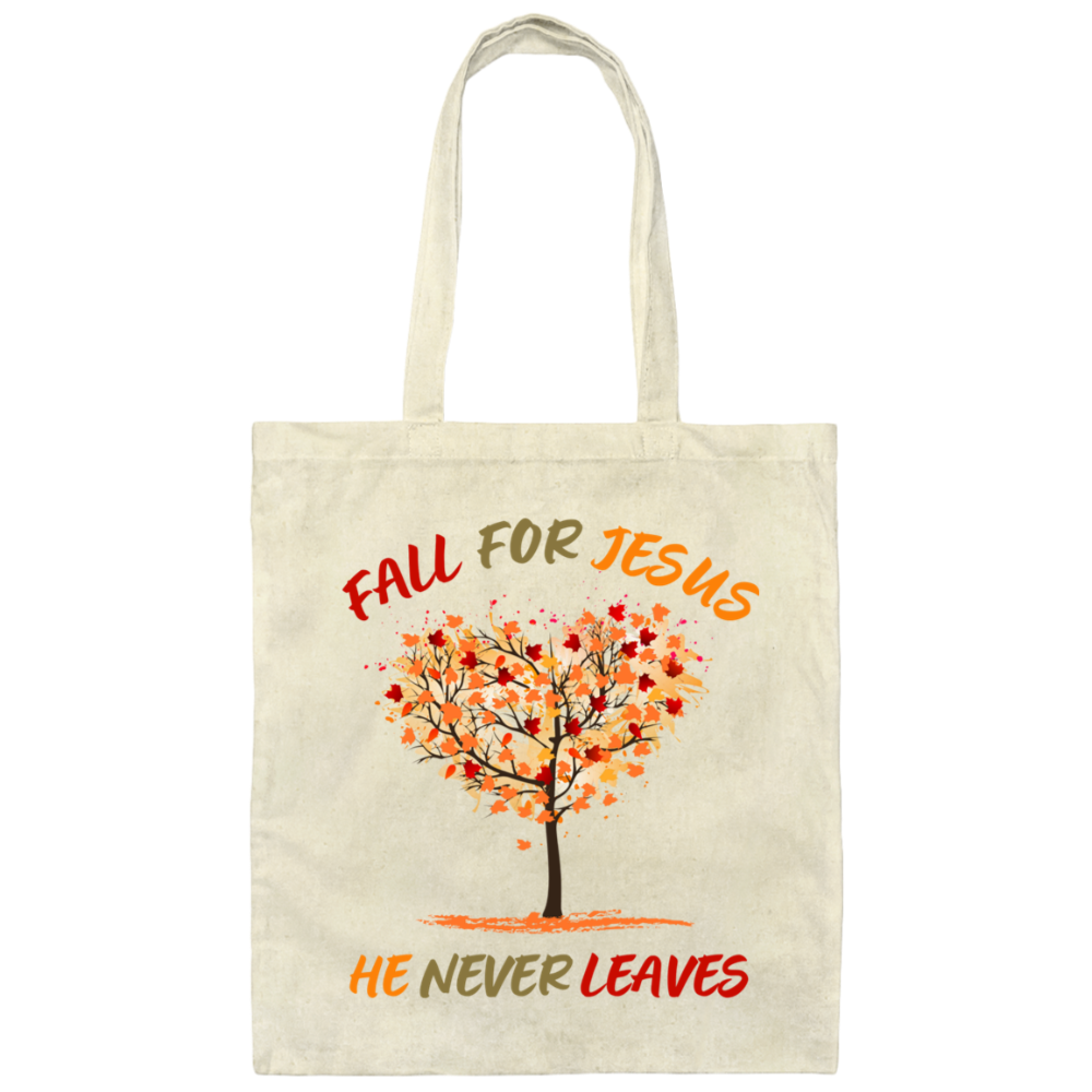 Fall For Jesus (Heart Tree Cotton Tote Bag)