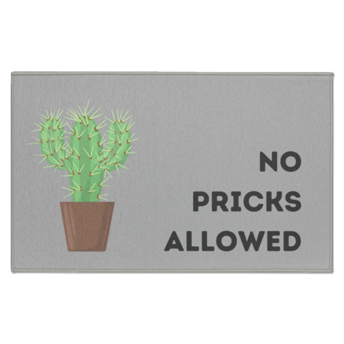 No Pricks Allowed Doormat