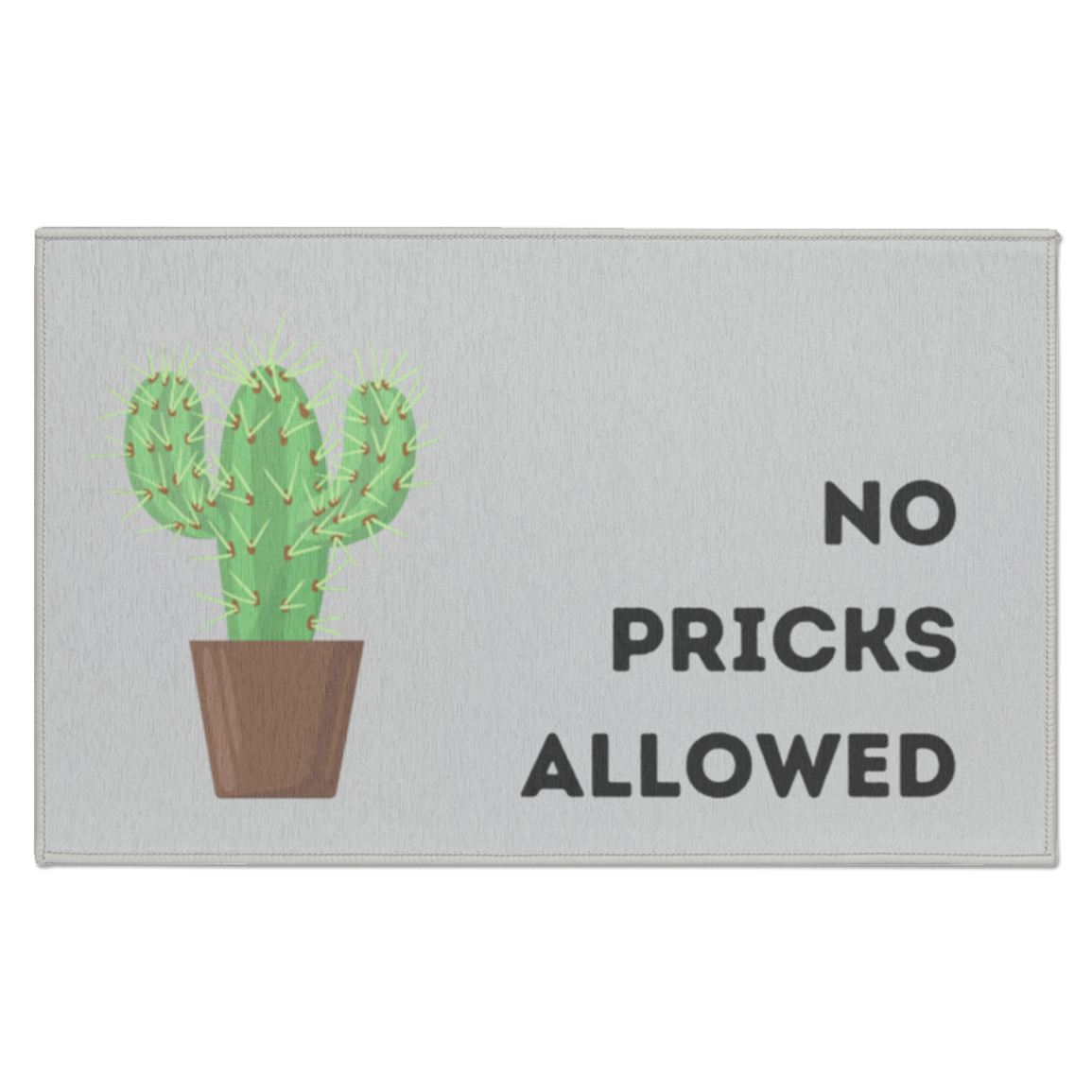 No Pricks Allowed Doormat