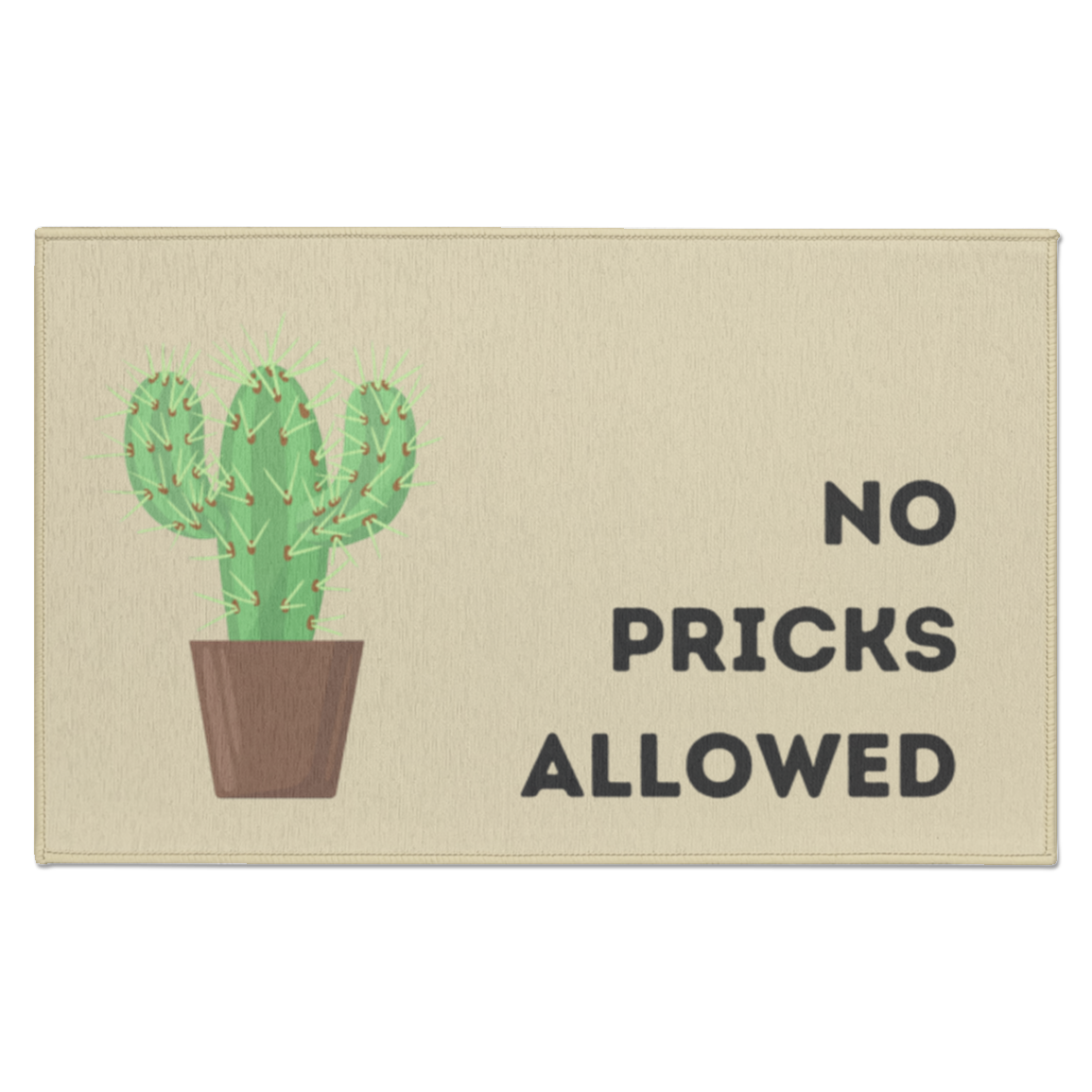 No Pricks Allowed Doormat