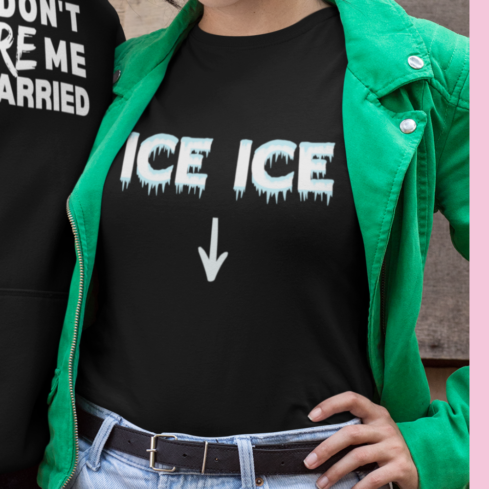 Ice Ice Pregnancy Black T-Shirt