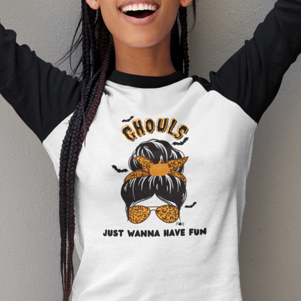 Ghouls | Halloween (Raglan 3/4 Sleeve Shirt)