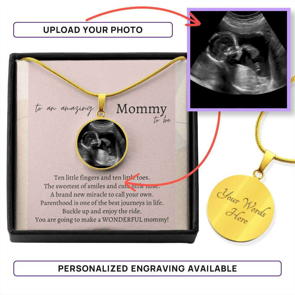 Mommy To Be | New Mom | First Time Mom Jewelry | Photo Upload Necklace