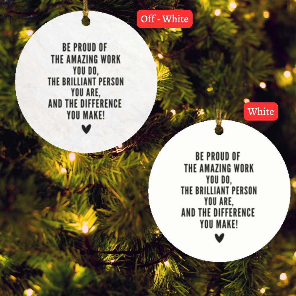 The Difference You Make Circle Ornaments