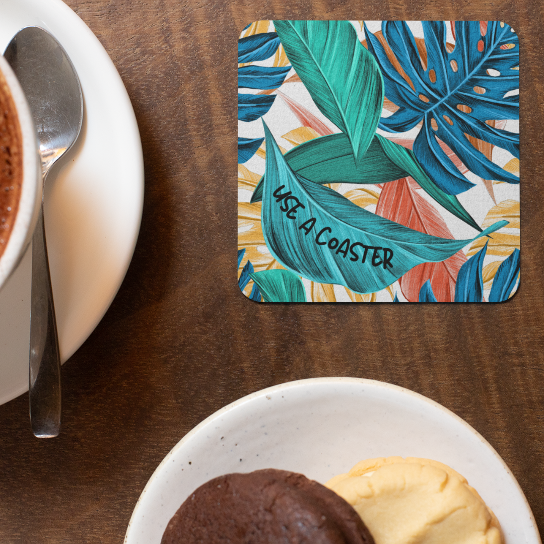 Watercolor Leaves Coaster