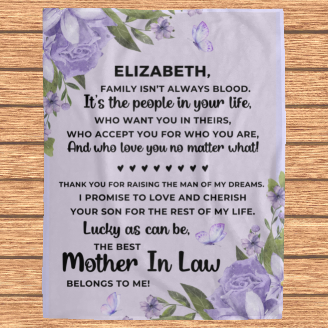 Mother In Law | Lucky Am I (Personalized Blankets)