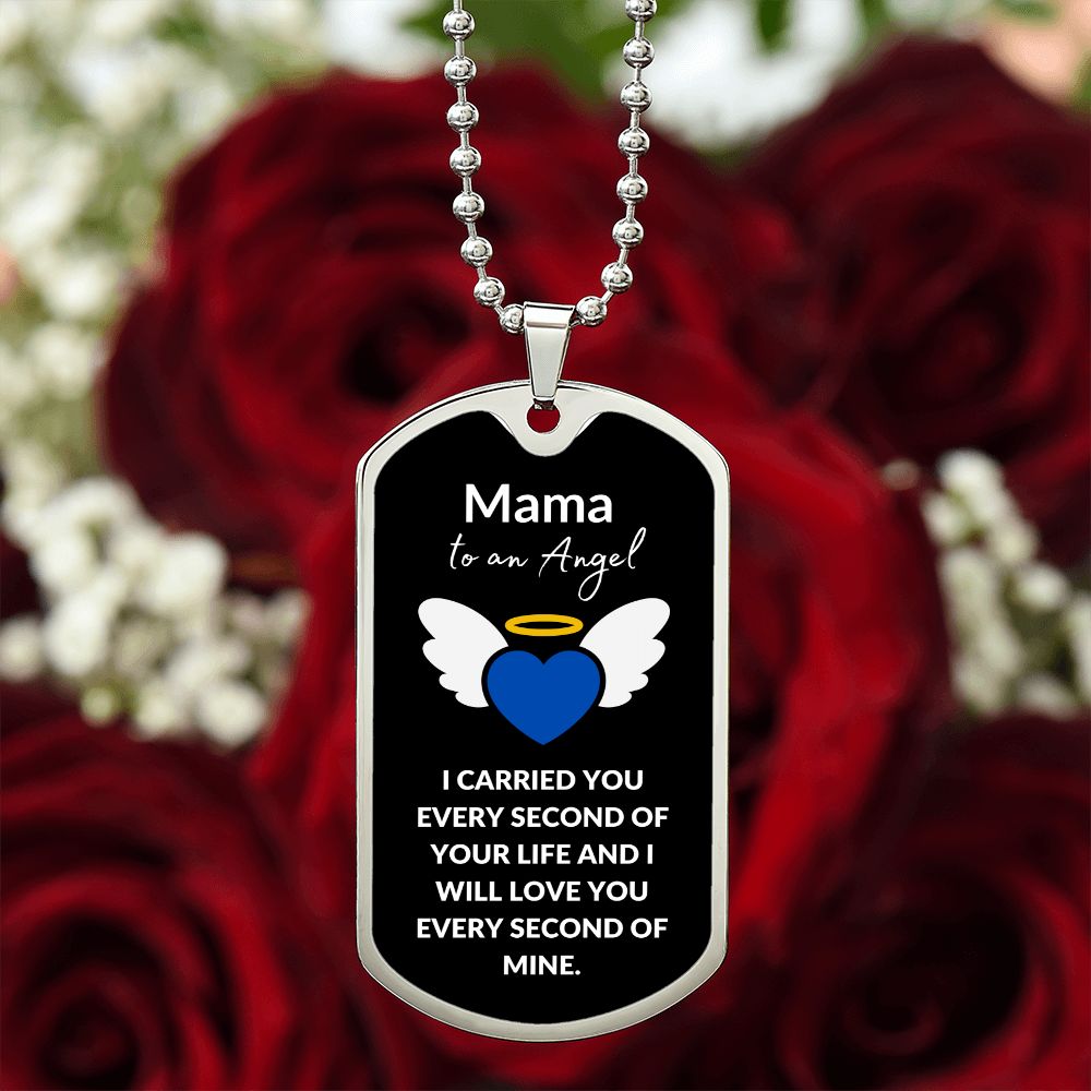 Mama To An Angel | Blue (Dog Tag)