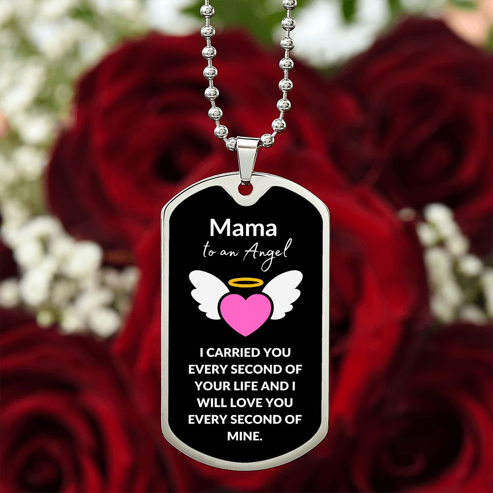 Mama To An Angel | Pink (Dog Tag)