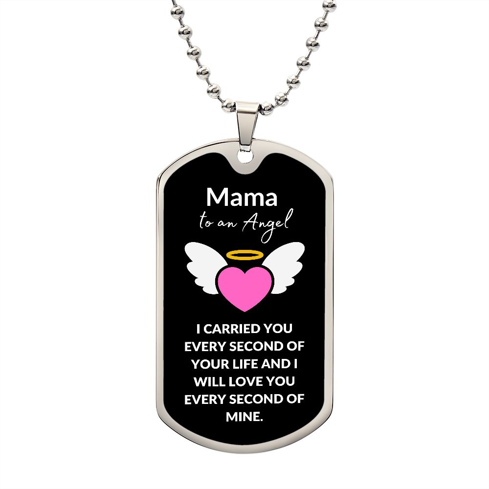 Mama To An Angel | Pink (Dog Tag)