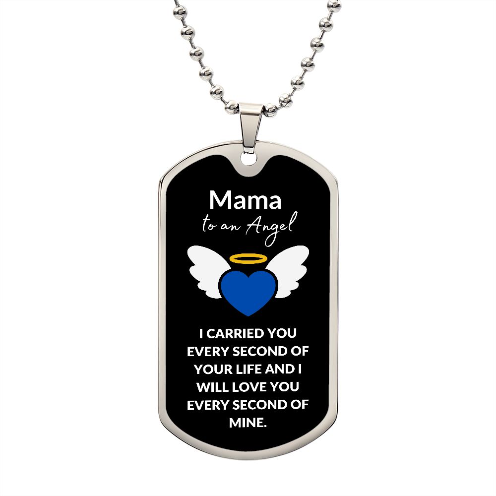 Mama To An Angel | Blue (Dog Tag)