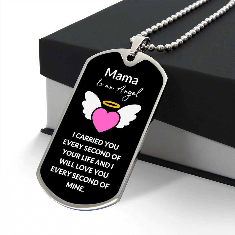Mama To An Angel | Pink (Dog Tag)