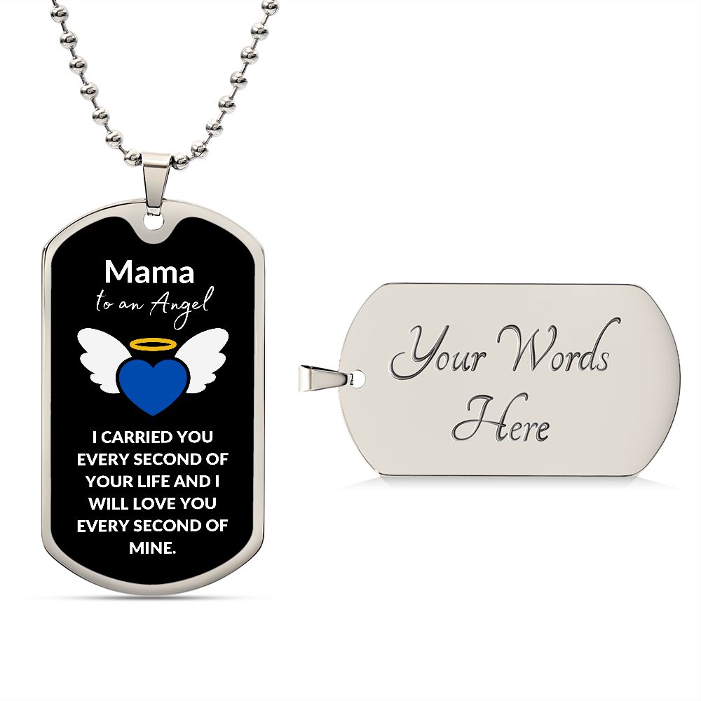 Mama To An Angel | Blue (Dog Tag)