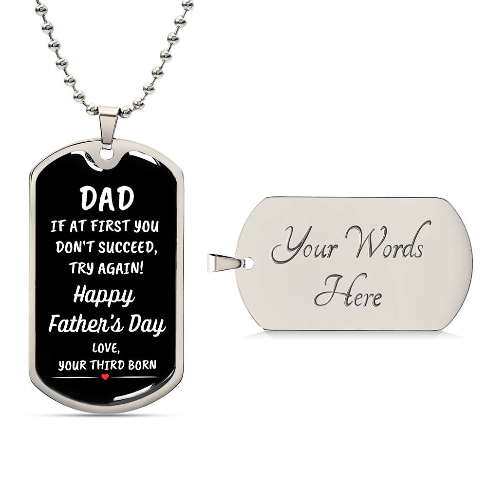 Dad | Third Born Dog Tag