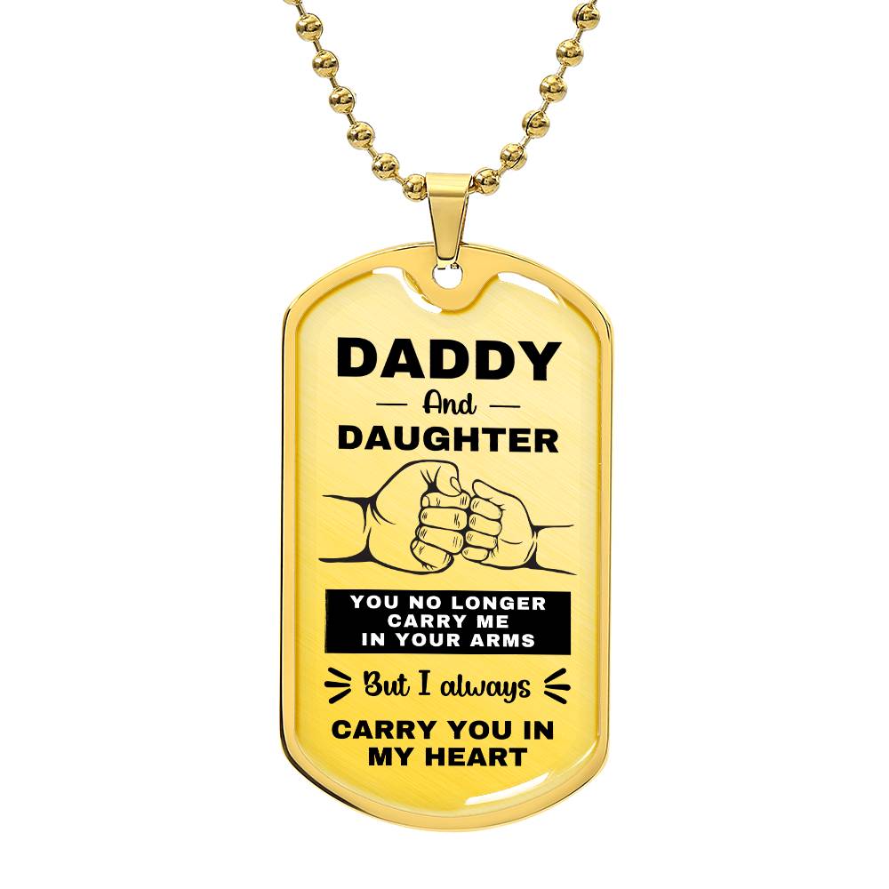 Daddy And Daughter | Fist Bump From Daughter Dog Tag
