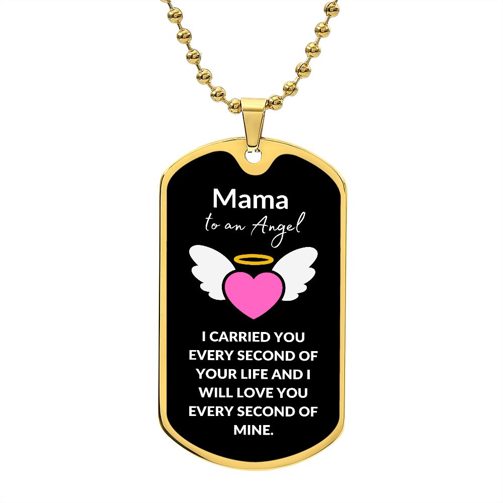 Mama To An Angel | Pink (Dog Tag)