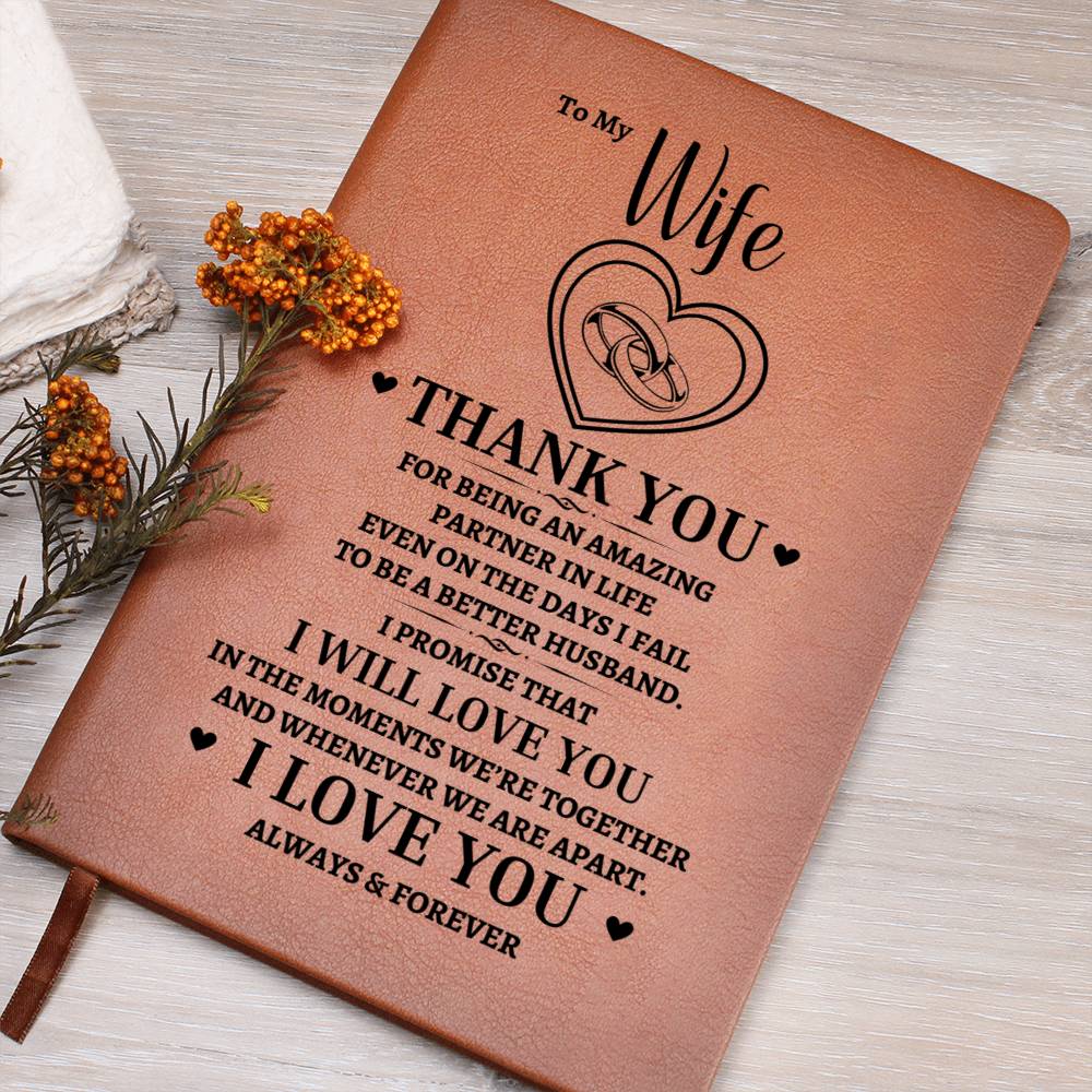 To My Wife | Amazing Partner (Blank Journal)