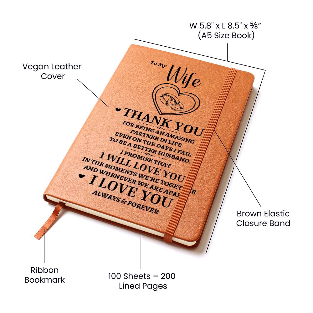 To My Wife | Amazing Partner (Blank Journal)