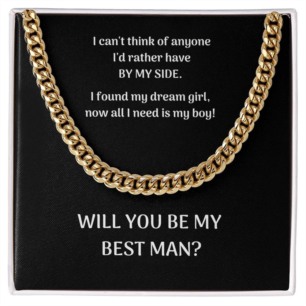 Best Man, By My Side | Cuban Link Chain