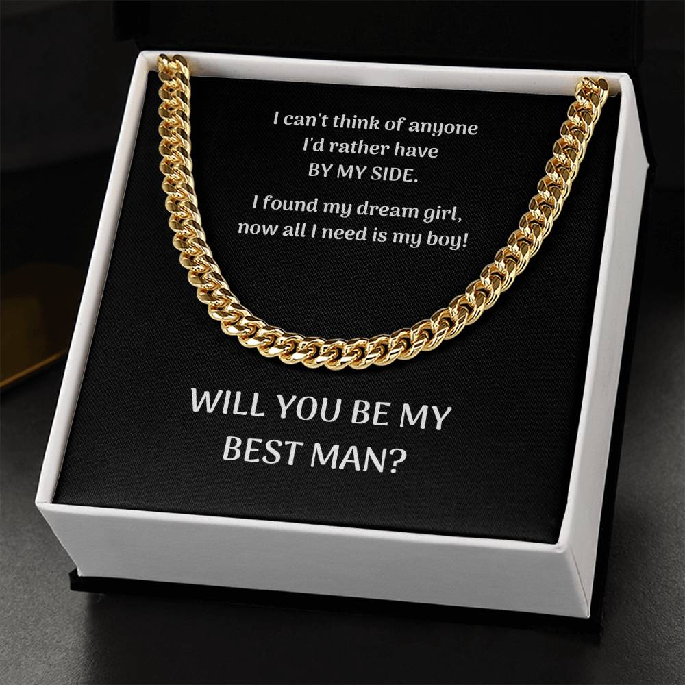 Best Man, By My Side | Cuban Link Chain