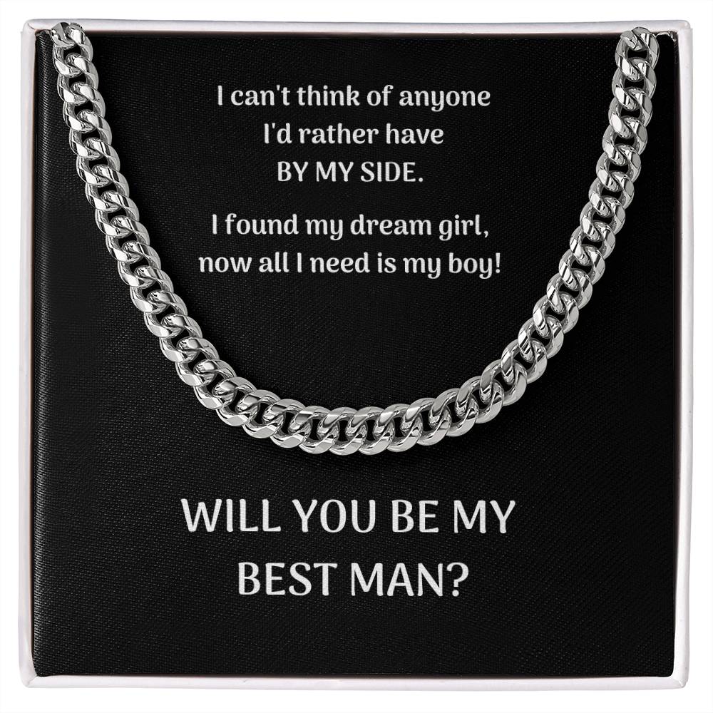 Best Man, By My Side | Cuban Link Chain