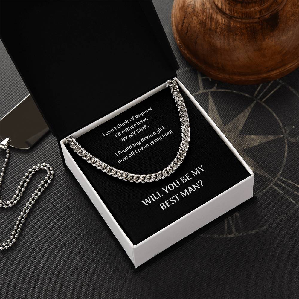 Best Man, By My Side | Cuban Link Chain