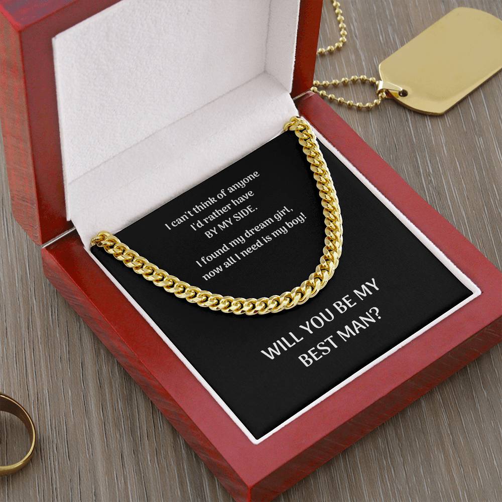 Best Man, By My Side | Cuban Link Chain