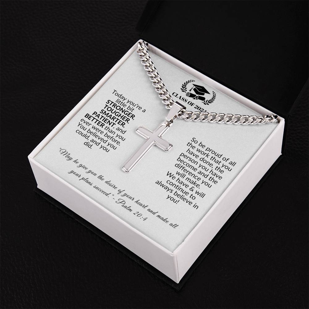 Class Of | Graduation Gift (Cuban Chain/Artisan Cross Necklace)