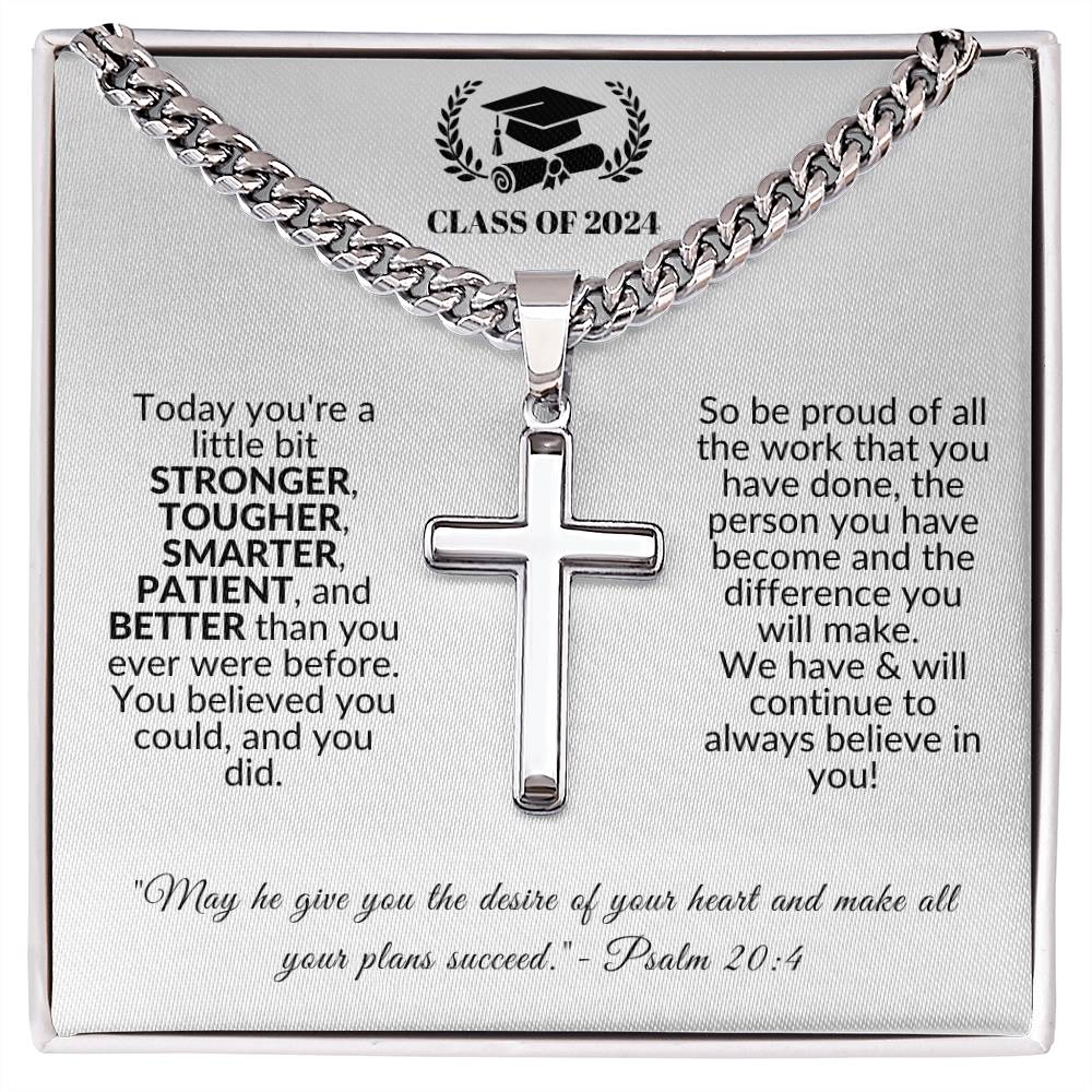 Class Of | Graduation Gift (Cuban Chain/Artisan Cross Necklace)