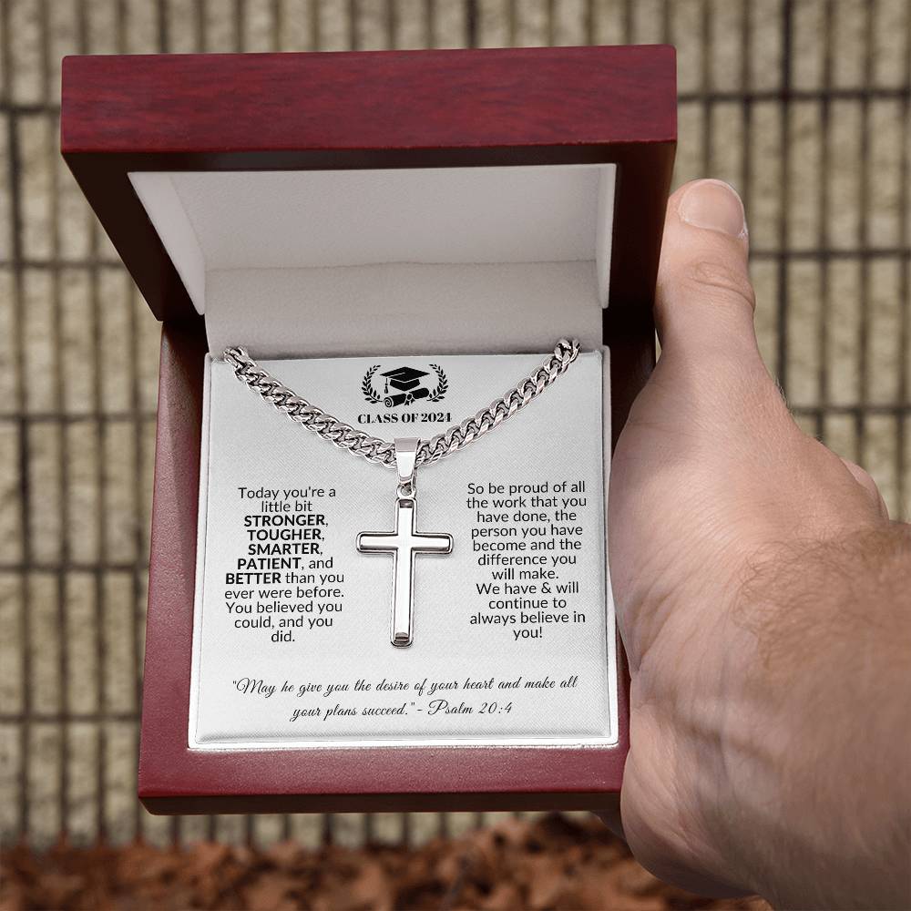 Class Of | Graduation Gift (Cuban Chain/Artisan Cross Necklace)