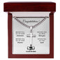 Behind You | Graduation Gift (Cuban Chain/Artisan Cross Necklace)