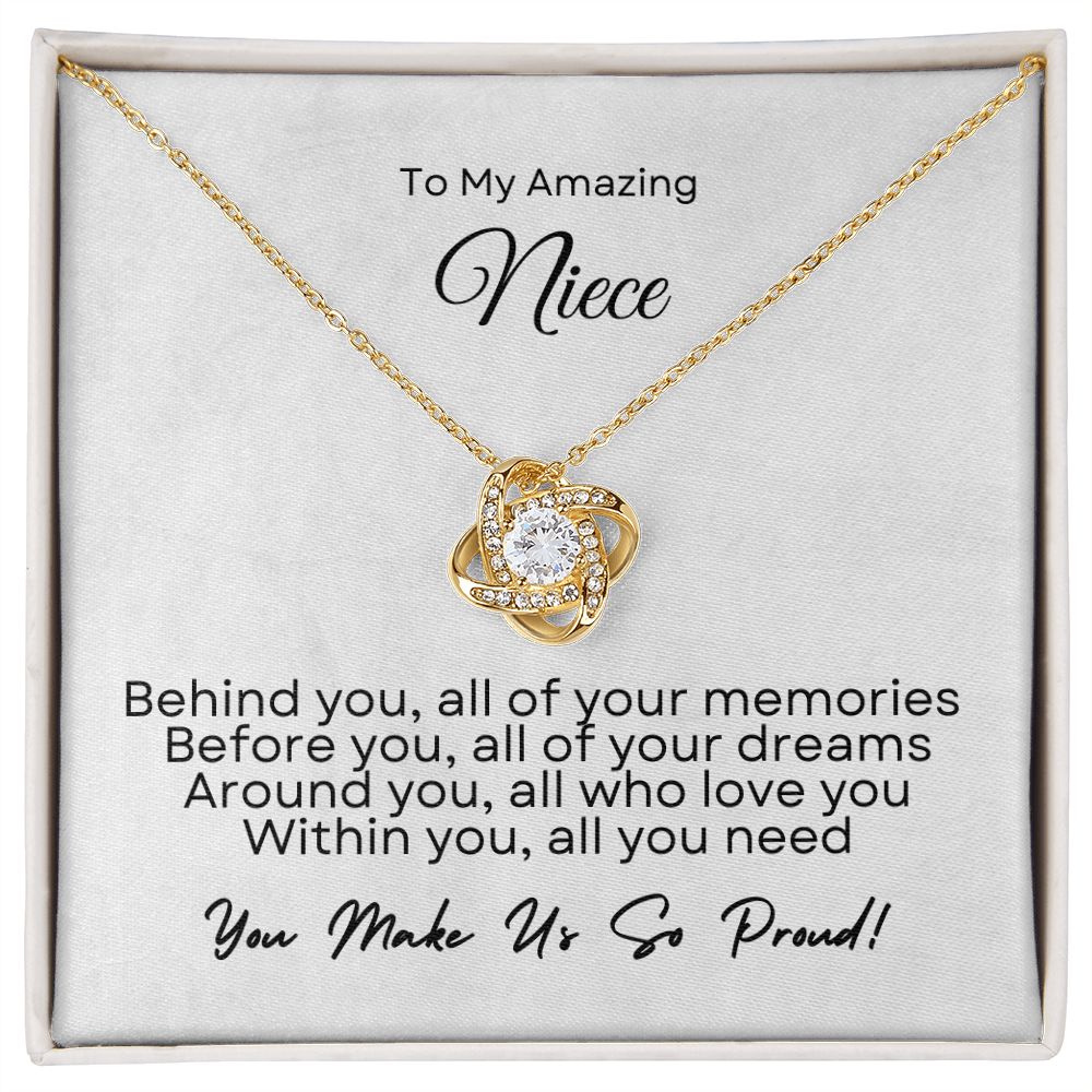 To My Amazing Niece | So Proud (Love Knot Necklace)