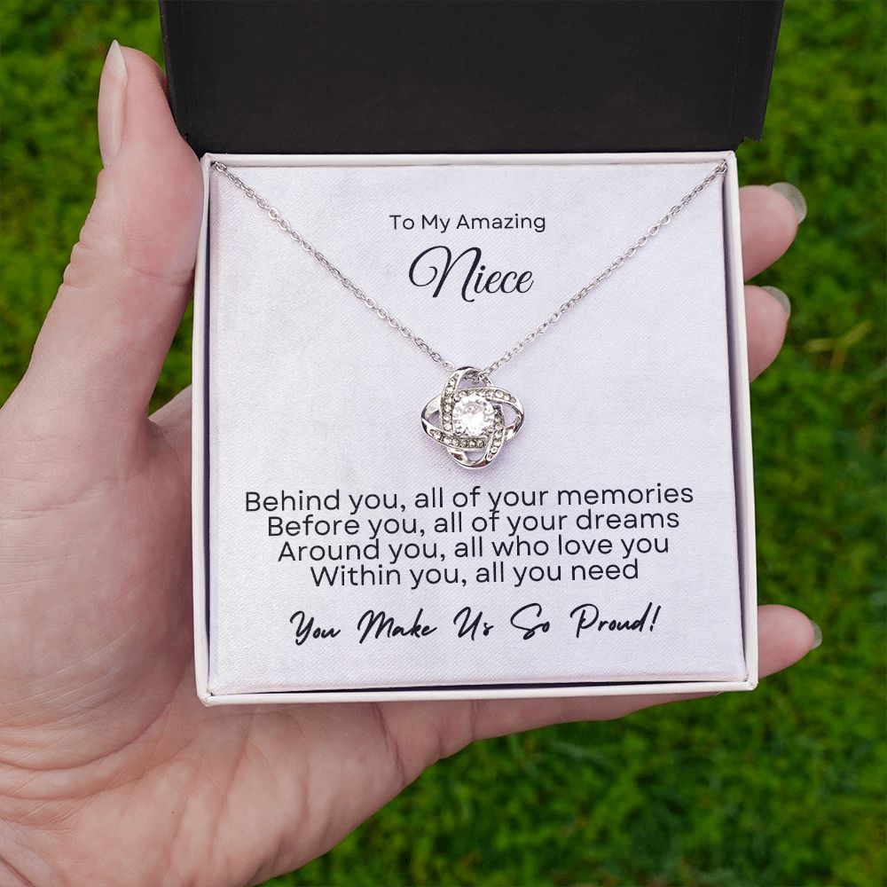 To My Amazing Niece | So Proud (Love Knot Necklace)