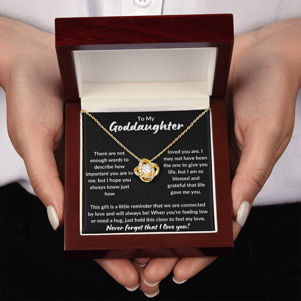 To My Goddaughter | Never Forget (Love Knot Necklace)