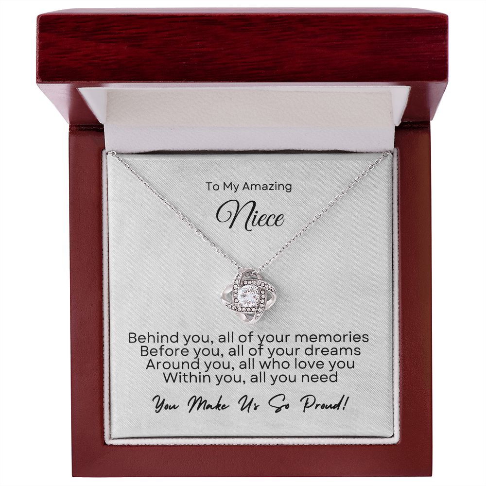 To My Amazing Niece | So Proud (Love Knot Necklace)