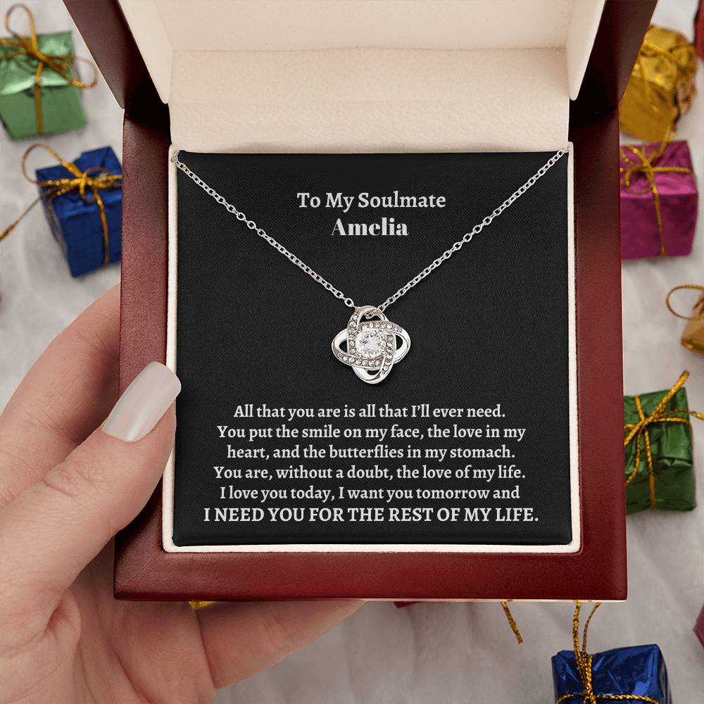 To My Soulmate | All That You Are (Personalized Love Knot Necklace)