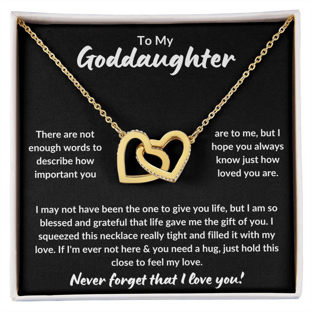 To My Goddaughter | Never Forget (Interlocking Hearts Necklace)