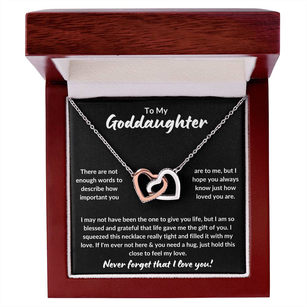 To My Goddaughter | Never Forget (Interlocking Hearts Necklace)