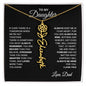 To My Daughter, Always Remember | Flower Name Necklace