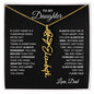 To My Daughter, Always Remember | Flower Name Necklace