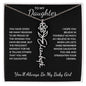To My Daughter, Many Reasons To Be Proud | Flower Name Necklace