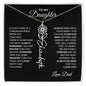 To My Daughter, Always Remember | Flower Name Necklace