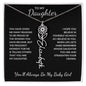 To My Daughter, Many Reasons To Be Proud | Flower Name Necklace