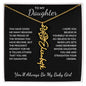 To My Daughter, Many Reasons To Be Proud | Flower Name Necklace