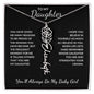 To My Daughter, Many Reasons To Be Proud | Flower Name Necklace