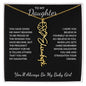 To My Daughter, Many Reasons To Be Proud | Flower Name Necklace