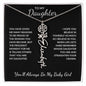 To My Daughter, Many Reasons To Be Proud | Flower Name Necklace