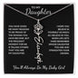 To My Daughter, Many Reasons To Be Proud | Flower Name Necklace
