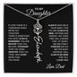 To My Daughter, Always Remember | Flower Name Necklace