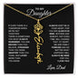 To My Daughter, Always Remember | Flower Name Necklace